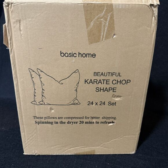 Euro Throw Pillow Inserts 24x24 Perfect Karate Chop Decorative Down Feather - Picture 3 of 4